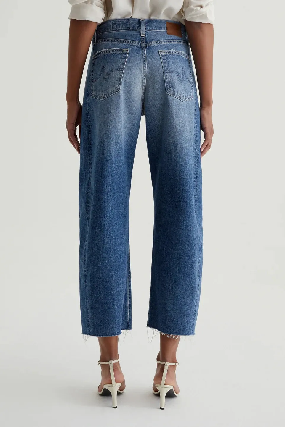 AG Denim Hattie Cropped Barrel Jeans