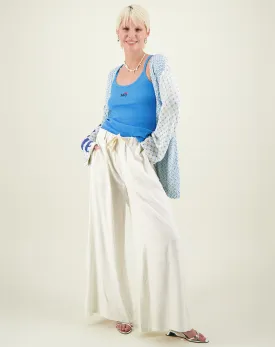Ariel Natural Wide Leg Linen Pants