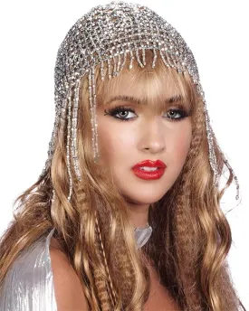 Arsimus Beaded Mesh Gypsy Flapper Cleopatra Boho Cap