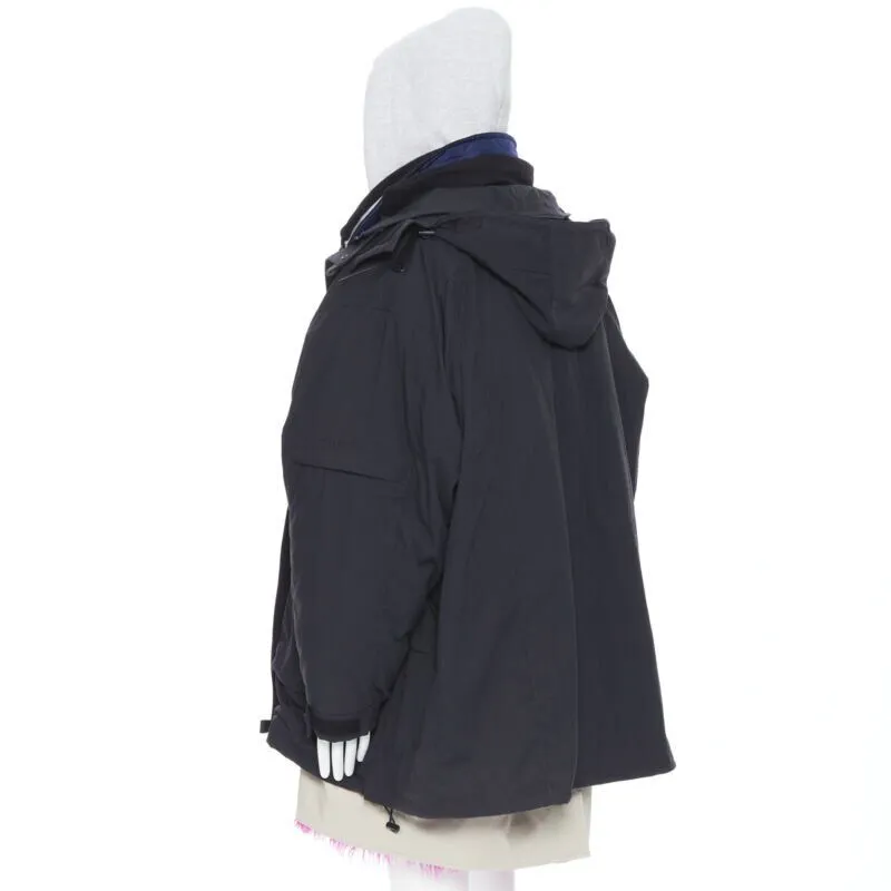 BALENCIAGA 2018 Runway Layering 7 layer pink fur lined parka jacket XL