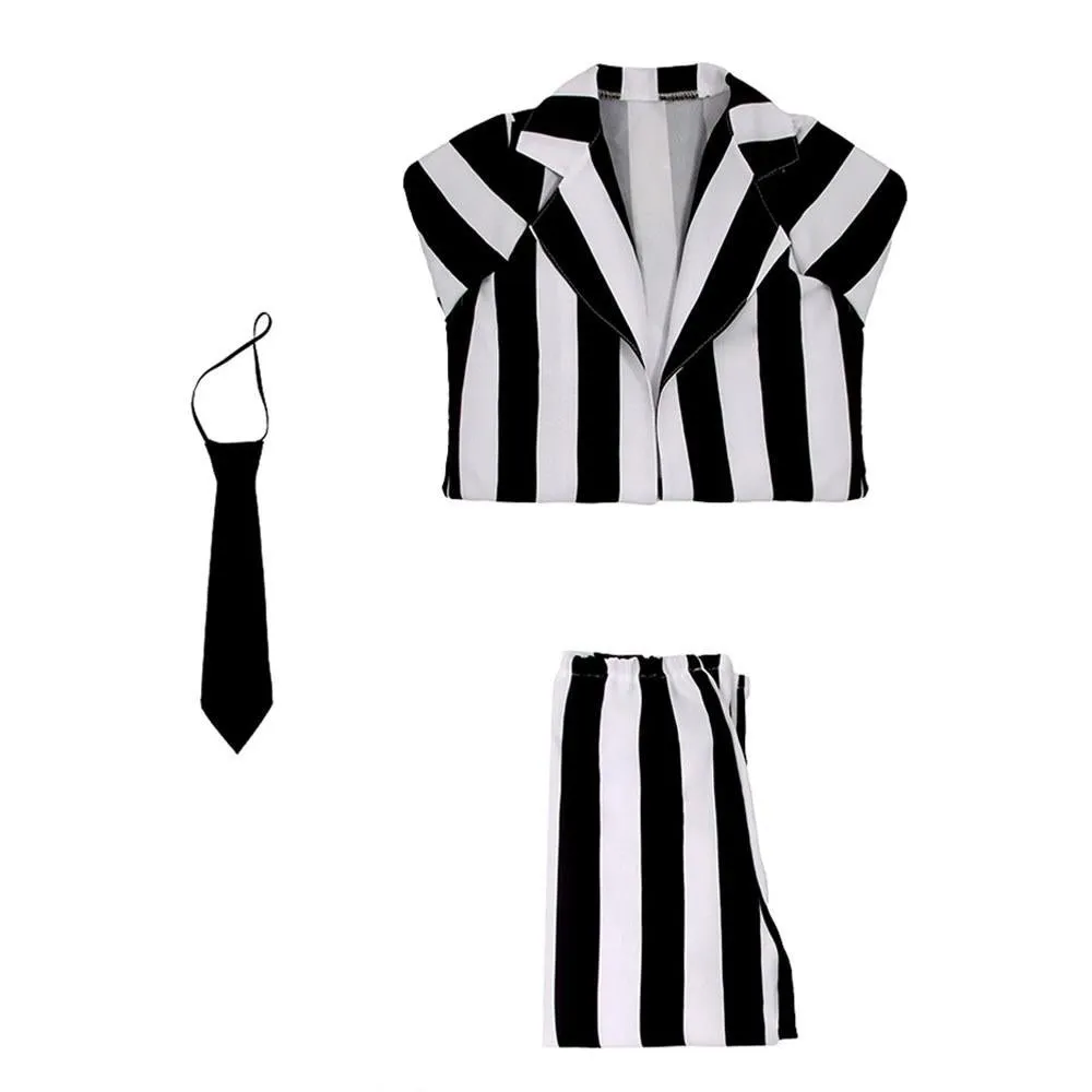 Beetlejuice Family Cosplay Costume Halloween Matching Outfits for Kids