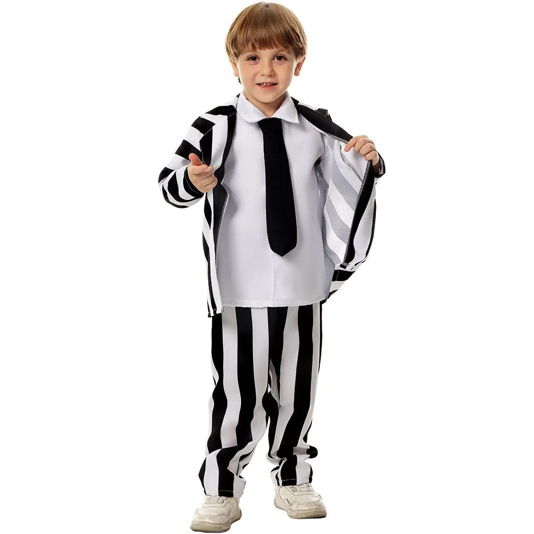Beetlejuice Family Cosplay Costume Halloween Matching Outfits for Kids