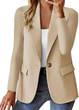 Blazers for Women 2025 Summer Lightweight Business Casual Open Front Long Sleeve Suit Jackets Slim Fit Jackets