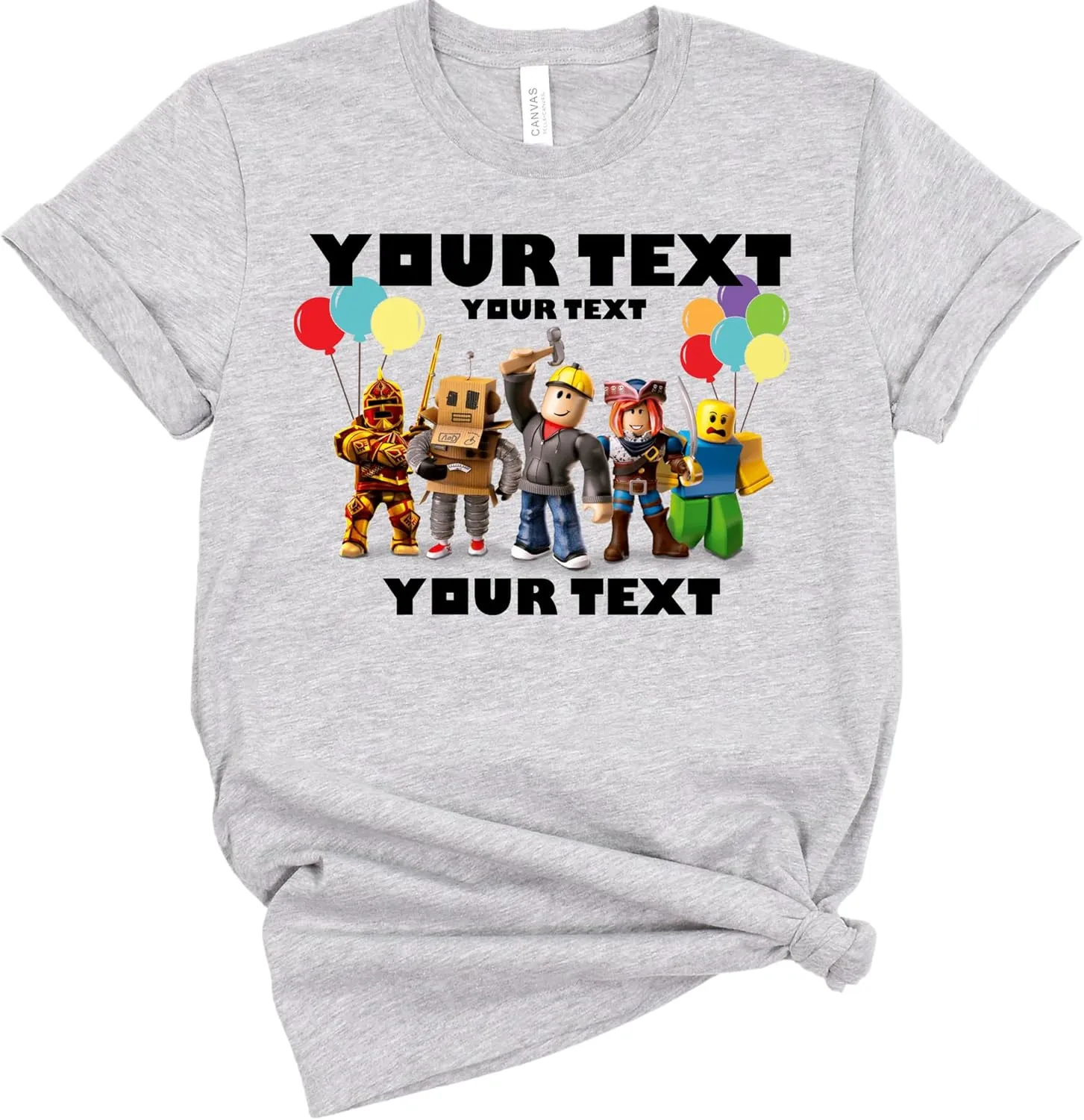 Custom Birthday Matching Shirts, Personalized Family Birthday T-Shirt, Robux Characters Video Games Birthday Customize Shirt