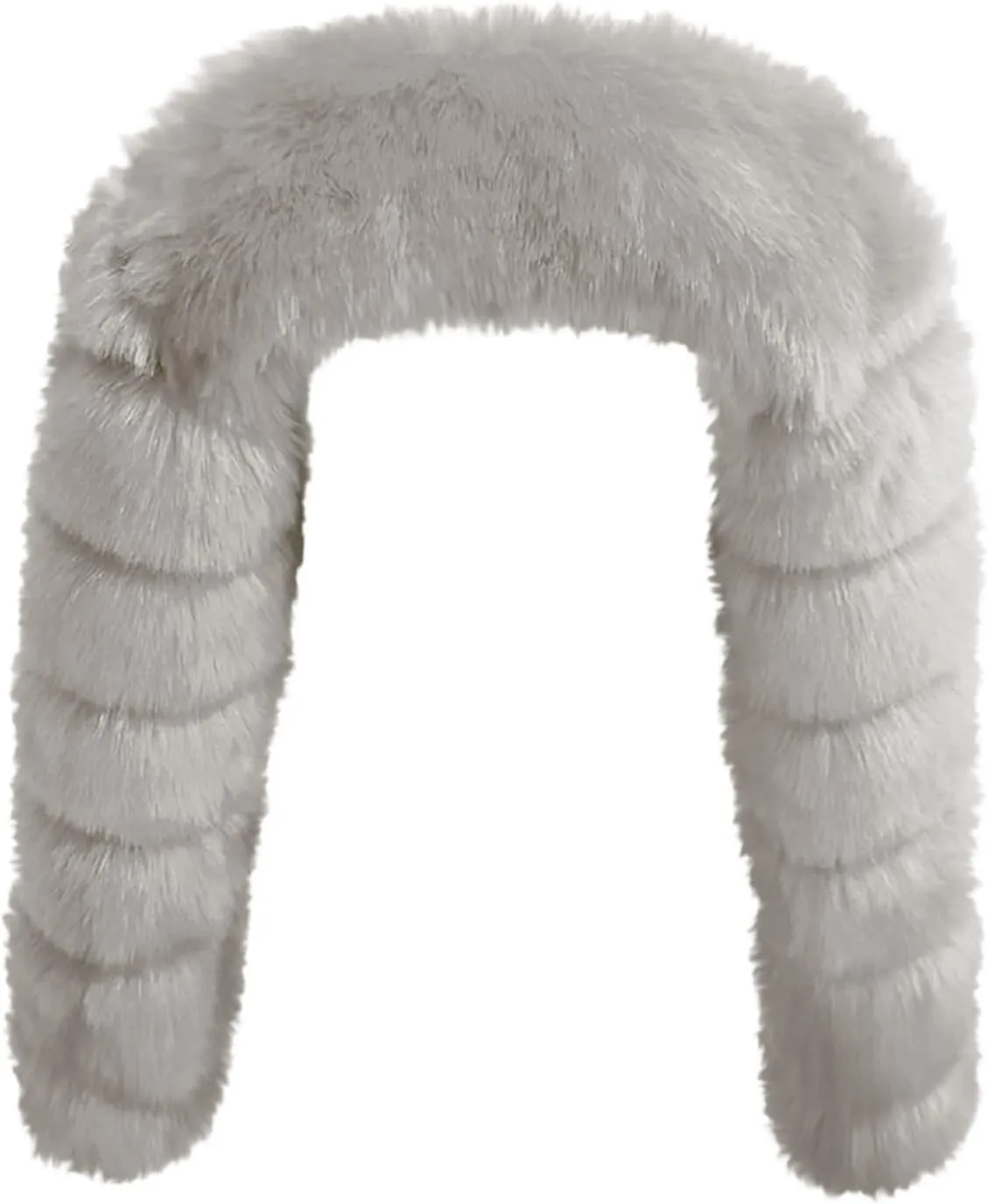 HGps8w Women's Faux Fur Winter Coats Luxury Cropped Jackets - Long Sleeve Shaggy Warm Outerwear Short Shrug Overcoat