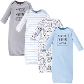Hudson Baby Cotton Gowns, Mustache