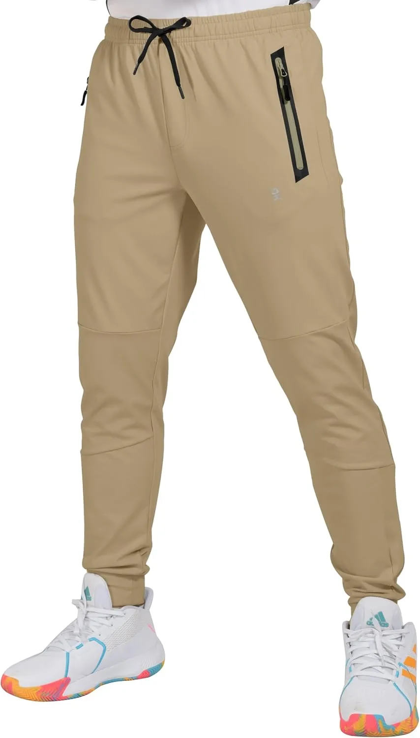 Little Donkey Andy Men's Lightweight Tapered Joggers, Quick-Dry Stretch Athletic Track Pants for Running, Gym, and Training
