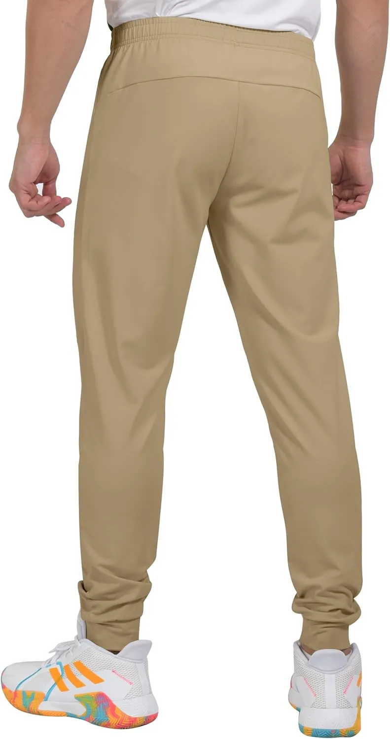 Little Donkey Andy Men's Lightweight Tapered Joggers, Quick-Dry Stretch Athletic Track Pants for Running, Gym, and Training