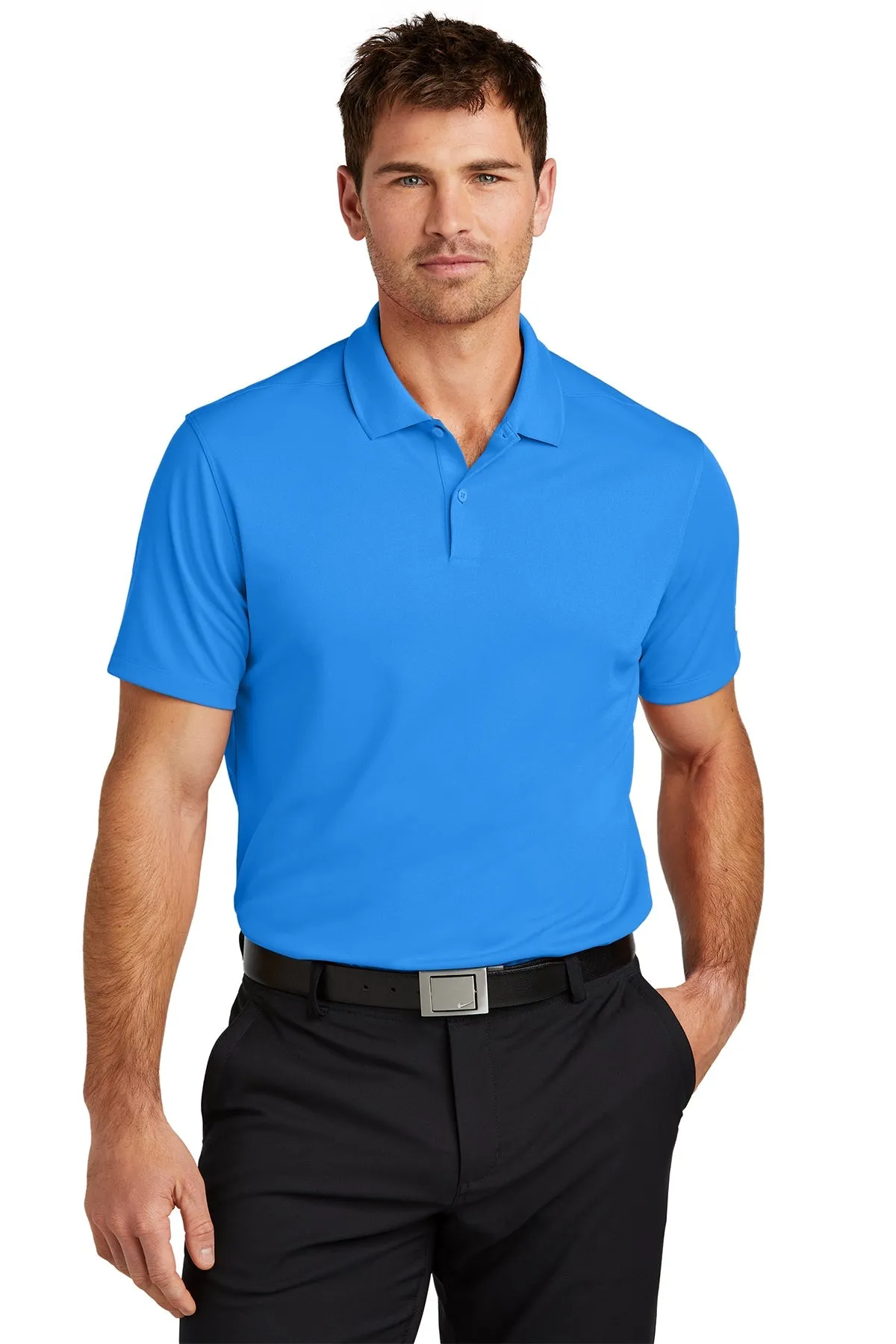 Nike Victory Solid Custom Polos, Light Photo Blue