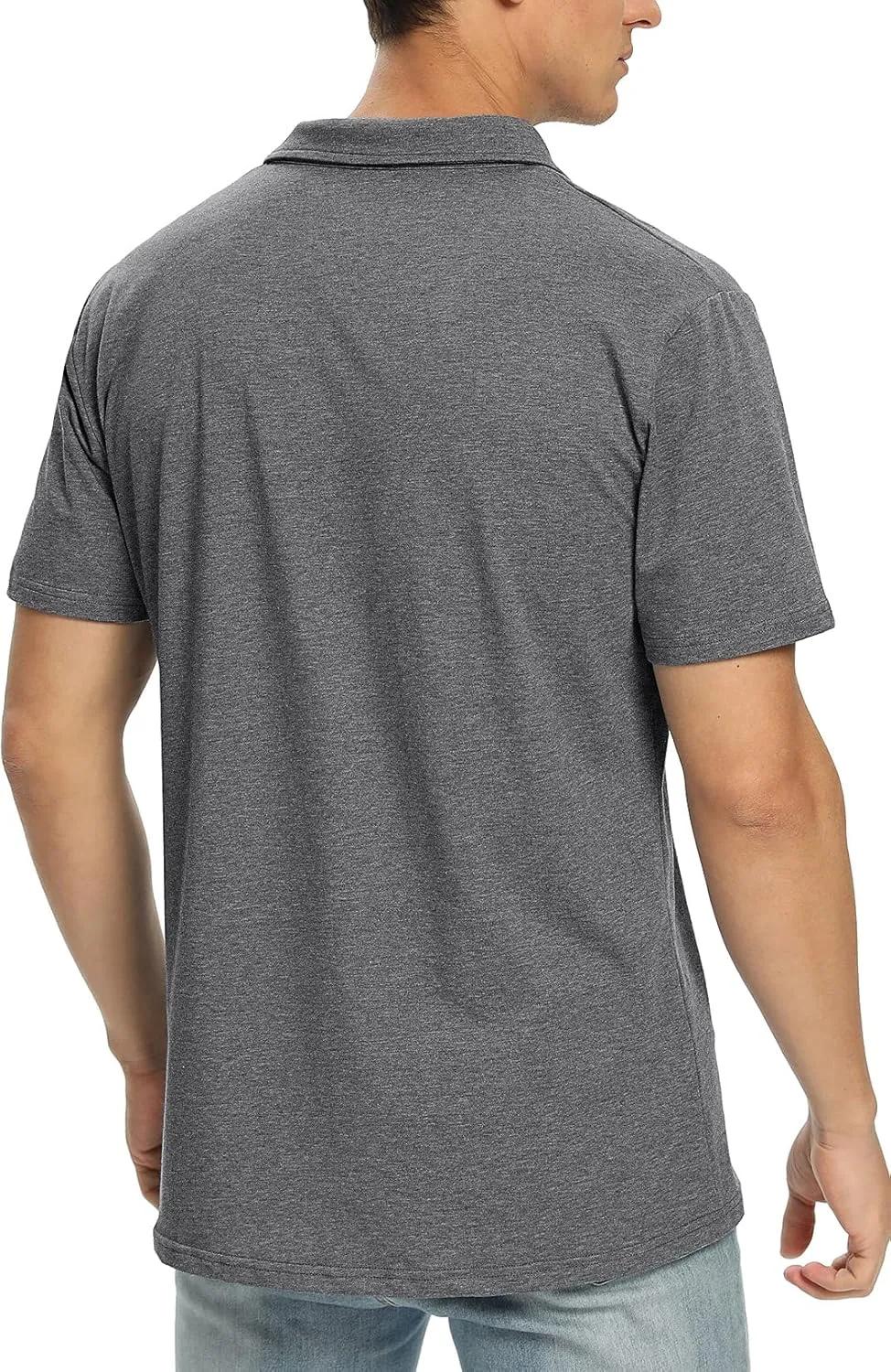 NITAGUT Polo Shirts for Men Short/Long Sleeve Soft Cotton Collared Shirt