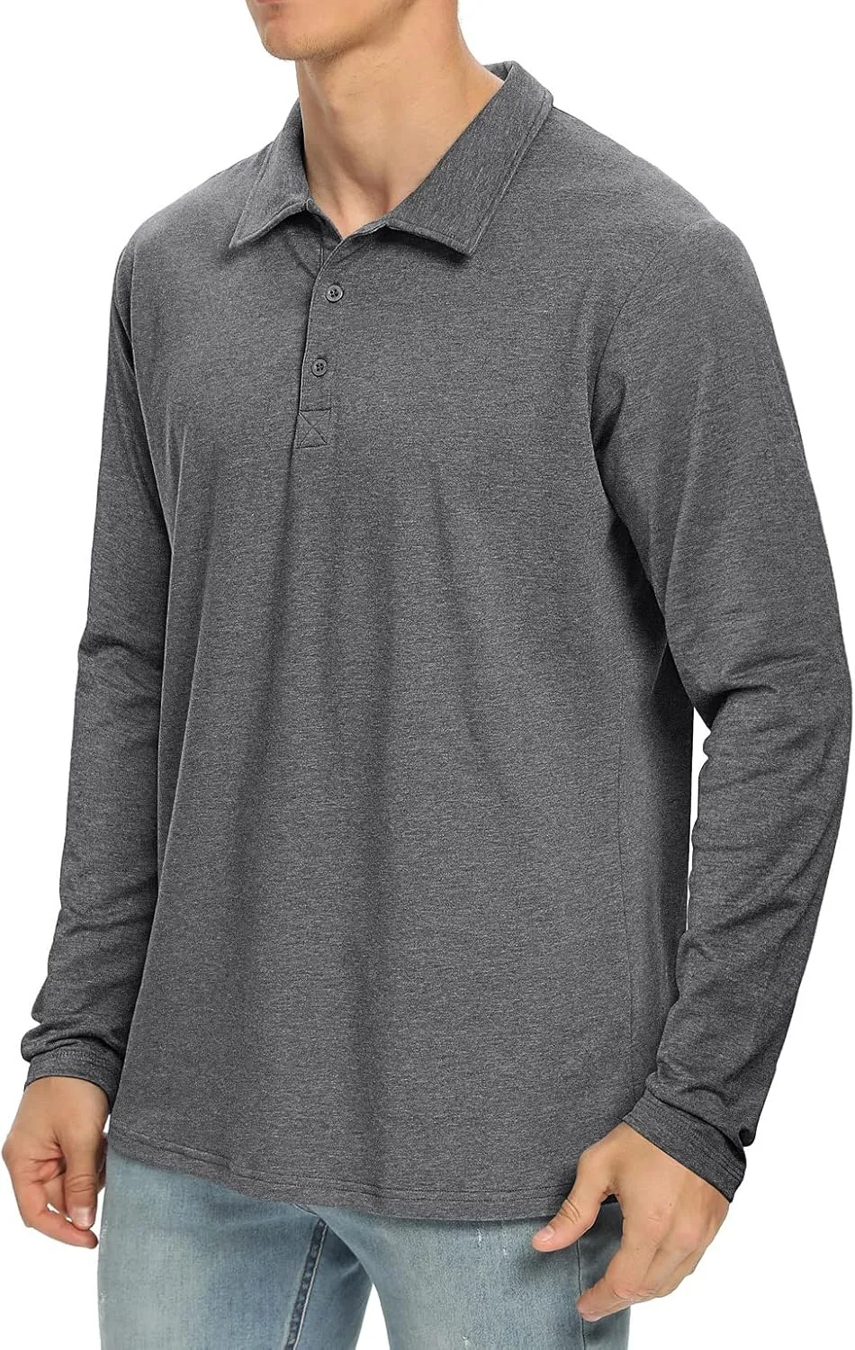 NITAGUT Polo Shirts for Men Short/Long Sleeve Soft Cotton Collared Shirt