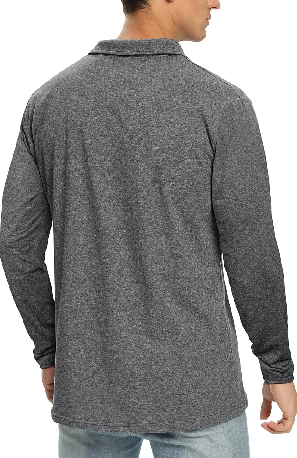 NITAGUT Polo Shirts for Men Short/Long Sleeve Soft Cotton Collared Shirt
