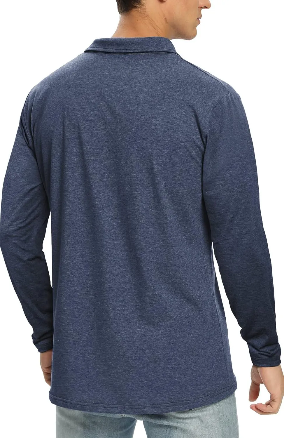 NITAGUT Polo Shirts for Men Short/Long Sleeve Soft Cotton Collared Shirt