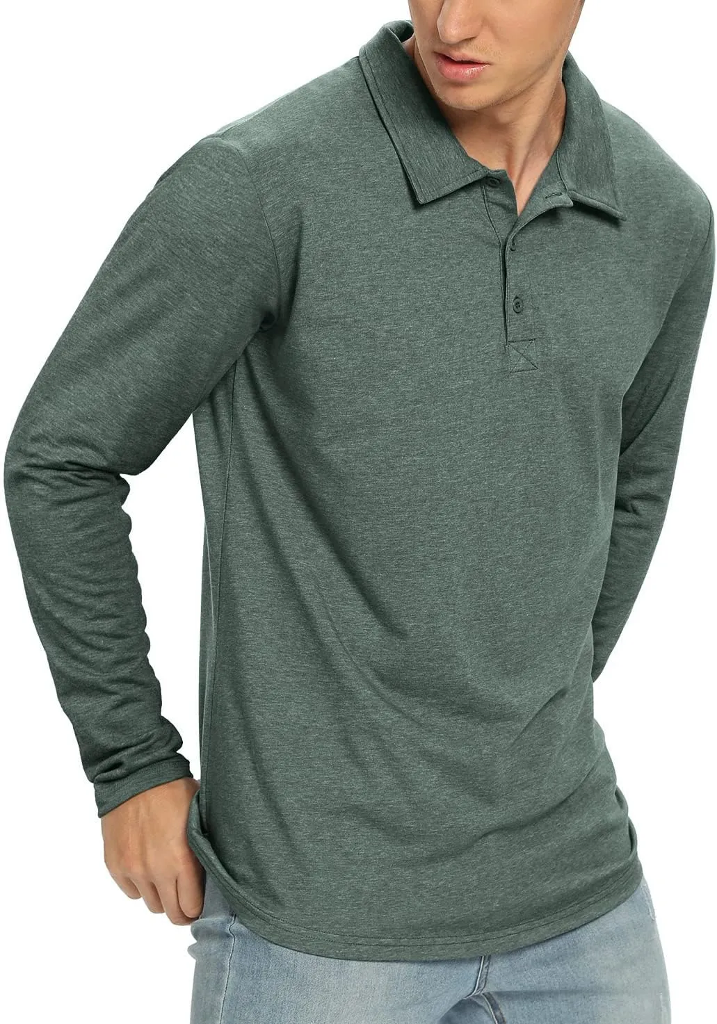 NITAGUT Polo Shirts for Men Short/Long Sleeve Soft Cotton Collared Shirt