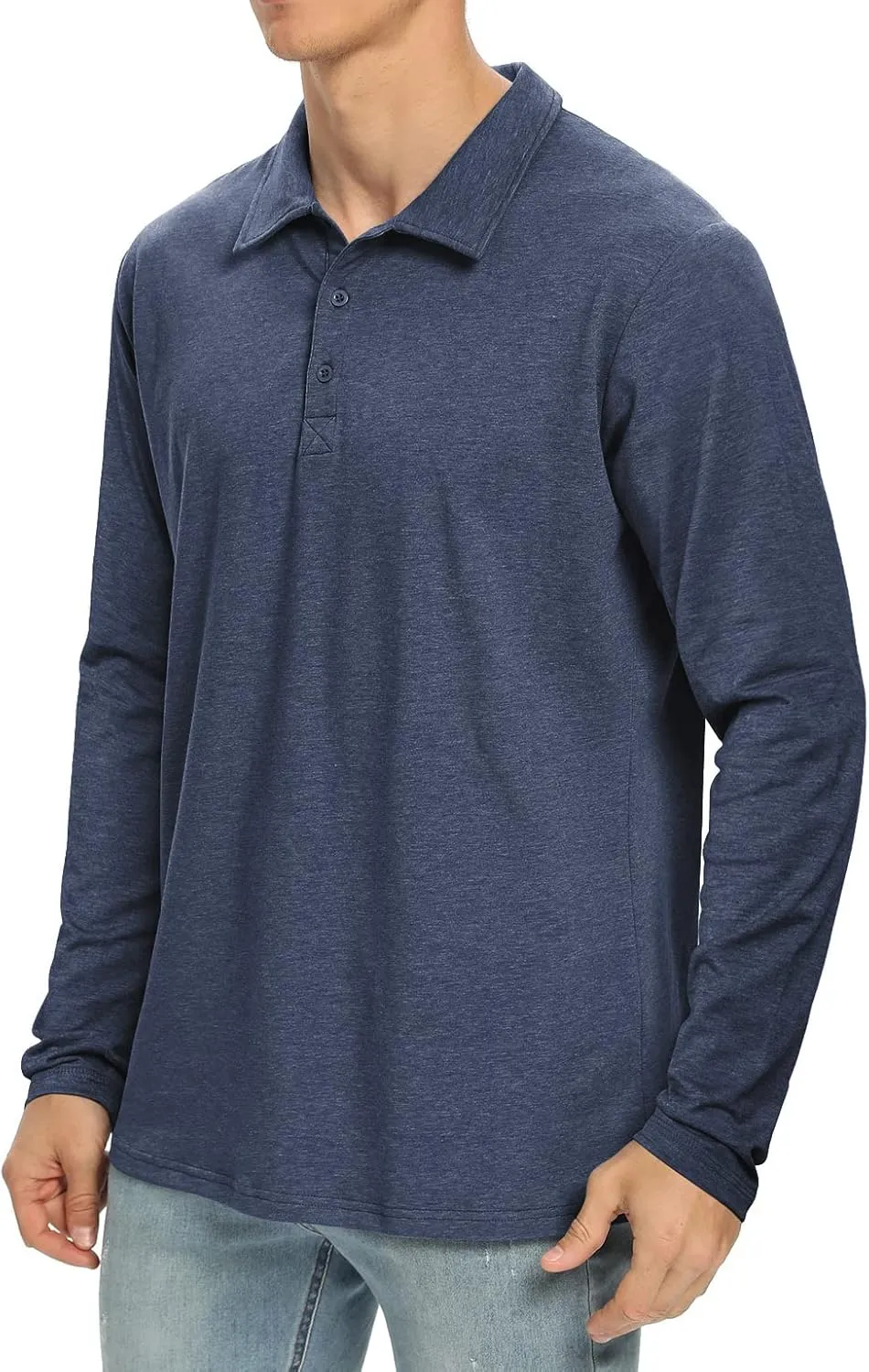 NITAGUT Polo Shirts for Men Short/Long Sleeve Soft Cotton Collared Shirt