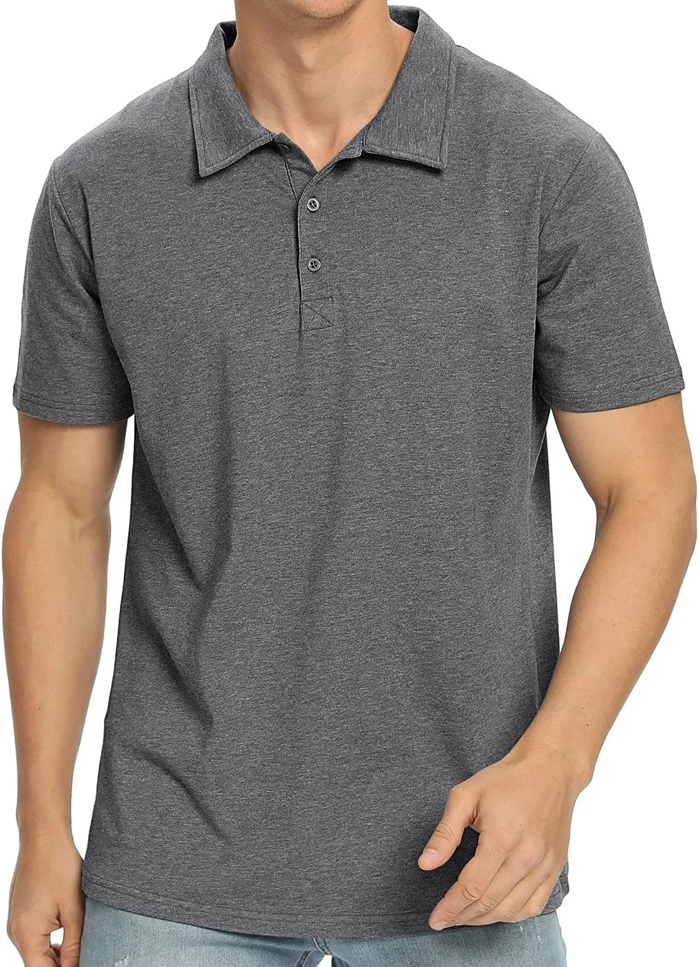 NITAGUT Polo Shirts for Men Short/Long Sleeve Soft Cotton Collared Shirt