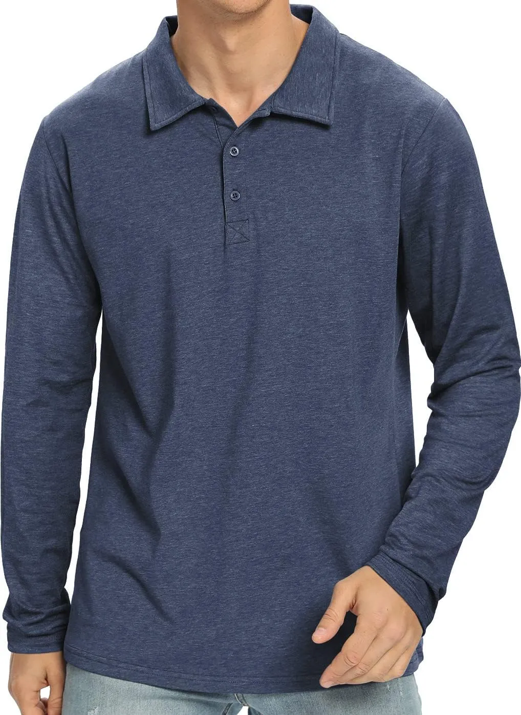 NITAGUT Polo Shirts for Men Short/Long Sleeve Soft Cotton Collared Shirt