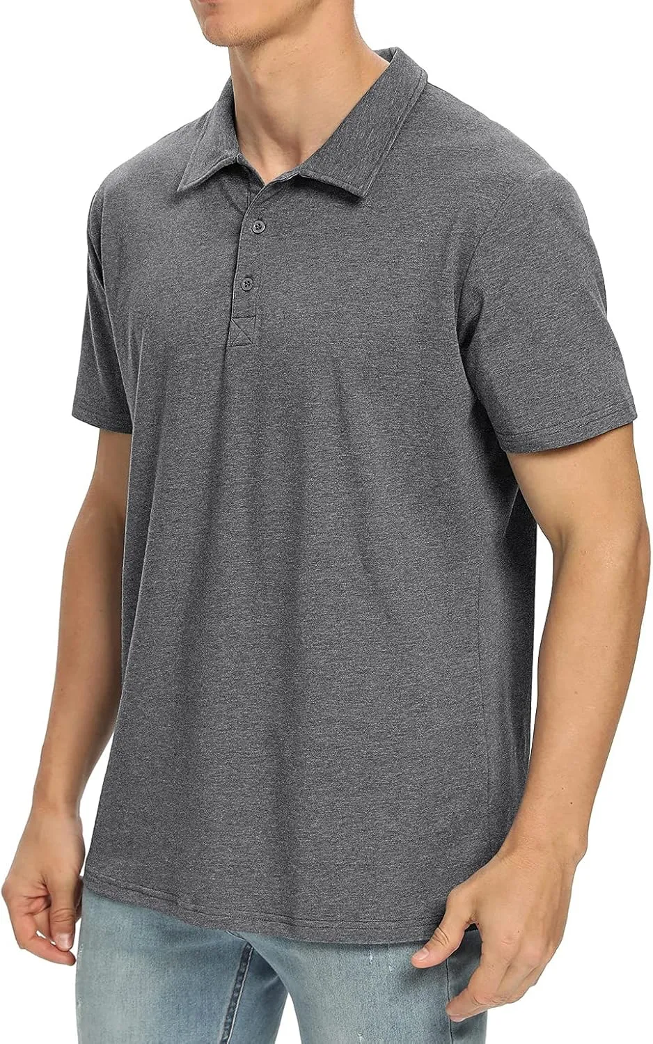 NITAGUT Polo Shirts for Men Short/Long Sleeve Soft Cotton Collared Shirt