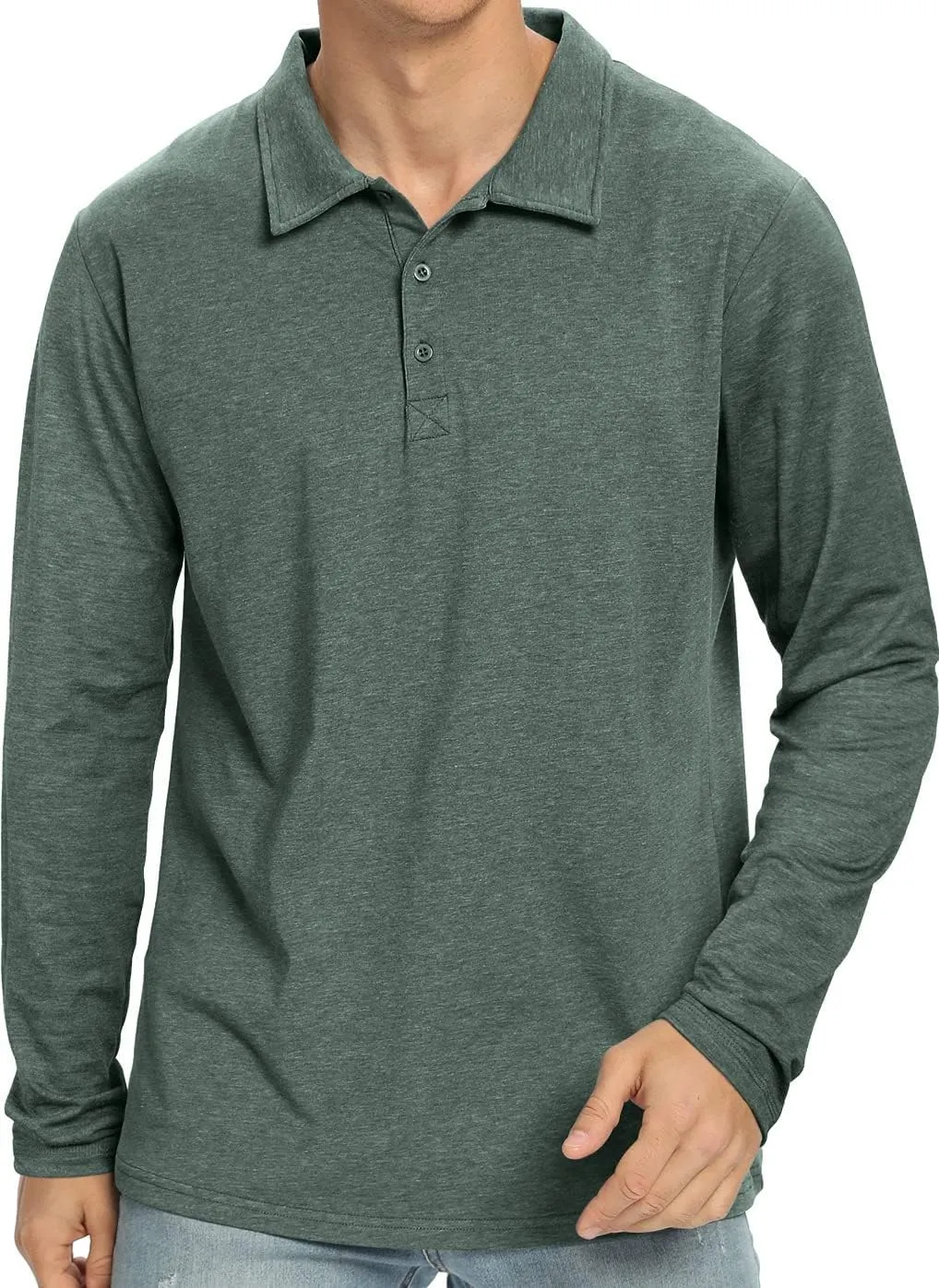 NITAGUT Polo Shirts for Men Short/Long Sleeve Soft Cotton Collared Shirt
