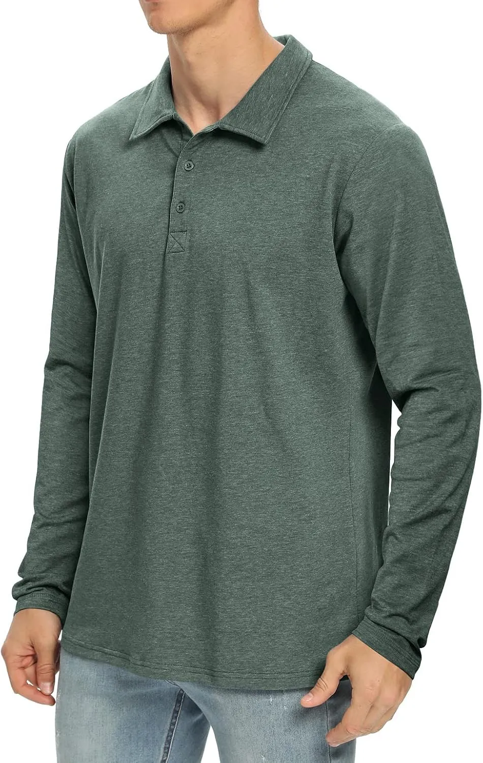 NITAGUT Polo Shirts for Men Short/Long Sleeve Soft Cotton Collared Shirt
