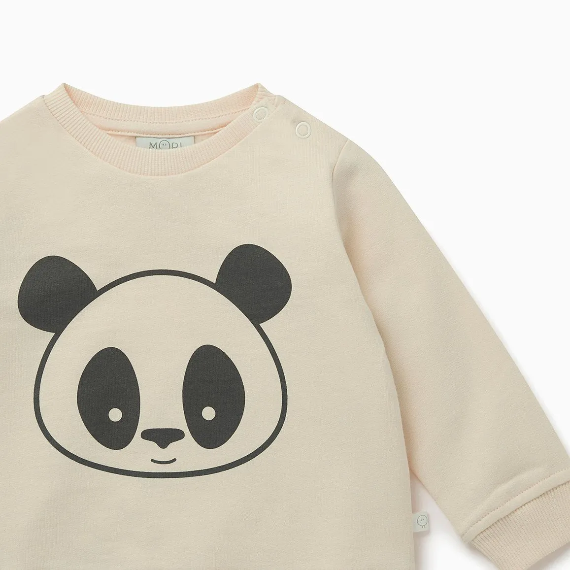 Panda Sweatshirt & Striped Joggers Outfit