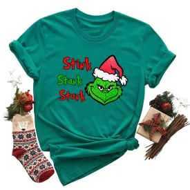Personalized Handmade: Stink Stank Stunk Christmas Shirts, Funny Christmas Unisex T-Shirt, Xmas Holiday Kids Tee, Adult Youth Toddler Outfit for Christmas, Christmas Gift