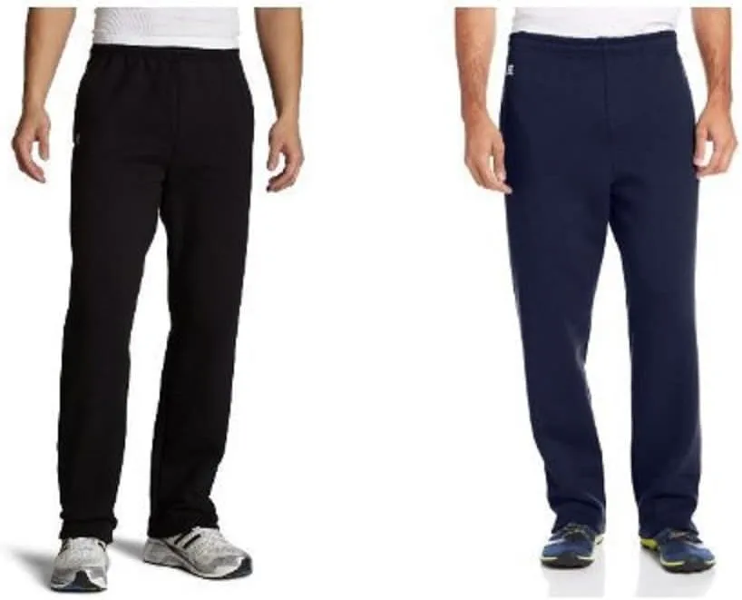 Russell Athletic Men's Dri Power Fleece Open Bottom Sweatpants with Pockets, Relaxed Fit, Moisture Wicking