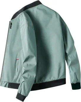 Stylish Solid Bomber Jacket for Men Casual Plus Size Motorcycle Jackets Comfy Hip Hop Baseball Coats Outwear