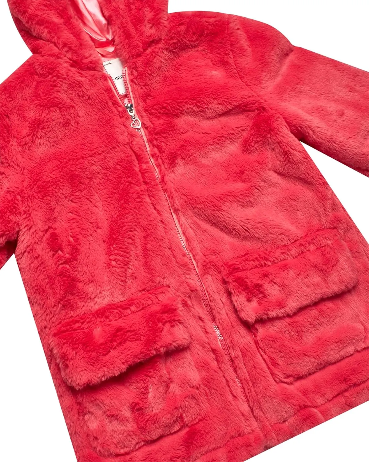 URBAN REPUBLIC Girls' Jacket - Faux Fur Plush Teddy Coat with Hood