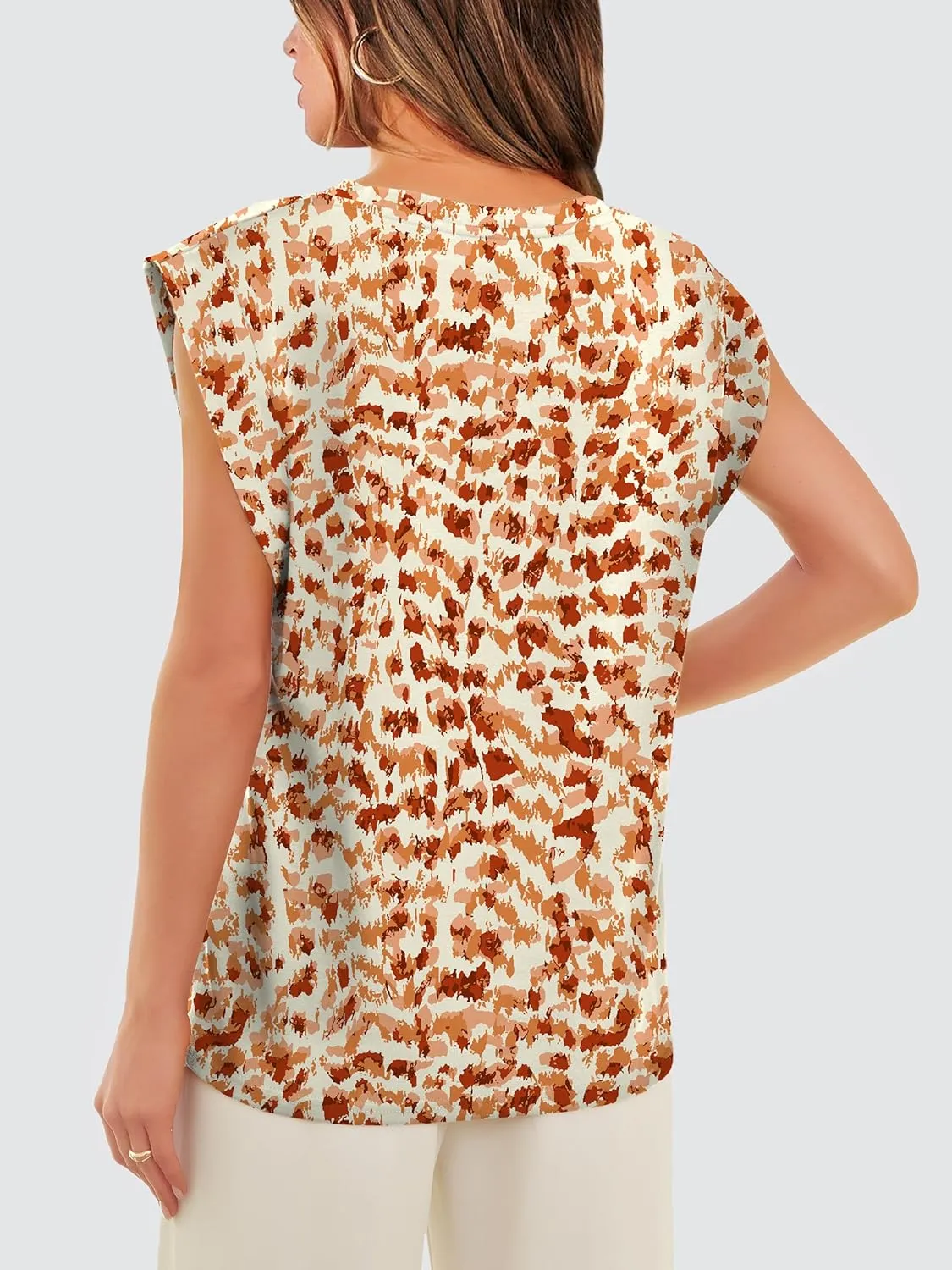 WIHOLL Cap Sleeve Tops for Women Summer Top Basic Tee Shirts Casual Tank Loose Fit 2025 Fashion