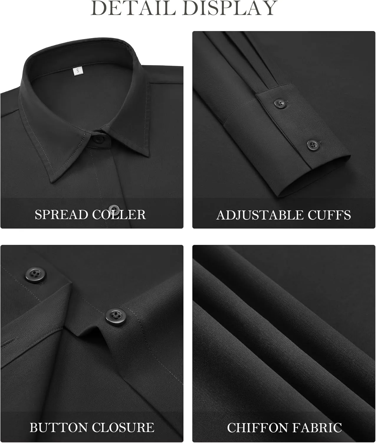 Womens Button Down Shirts Dress Shirt Dressy Casual Striped Blouse Long Sleeve Work Office Business Chiffon Top