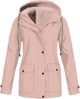 Womens Rain Jackets Waterproof Lightweight Plus Size Rain Coats Casual Hooded Raincoats Packable Travel Outerwear